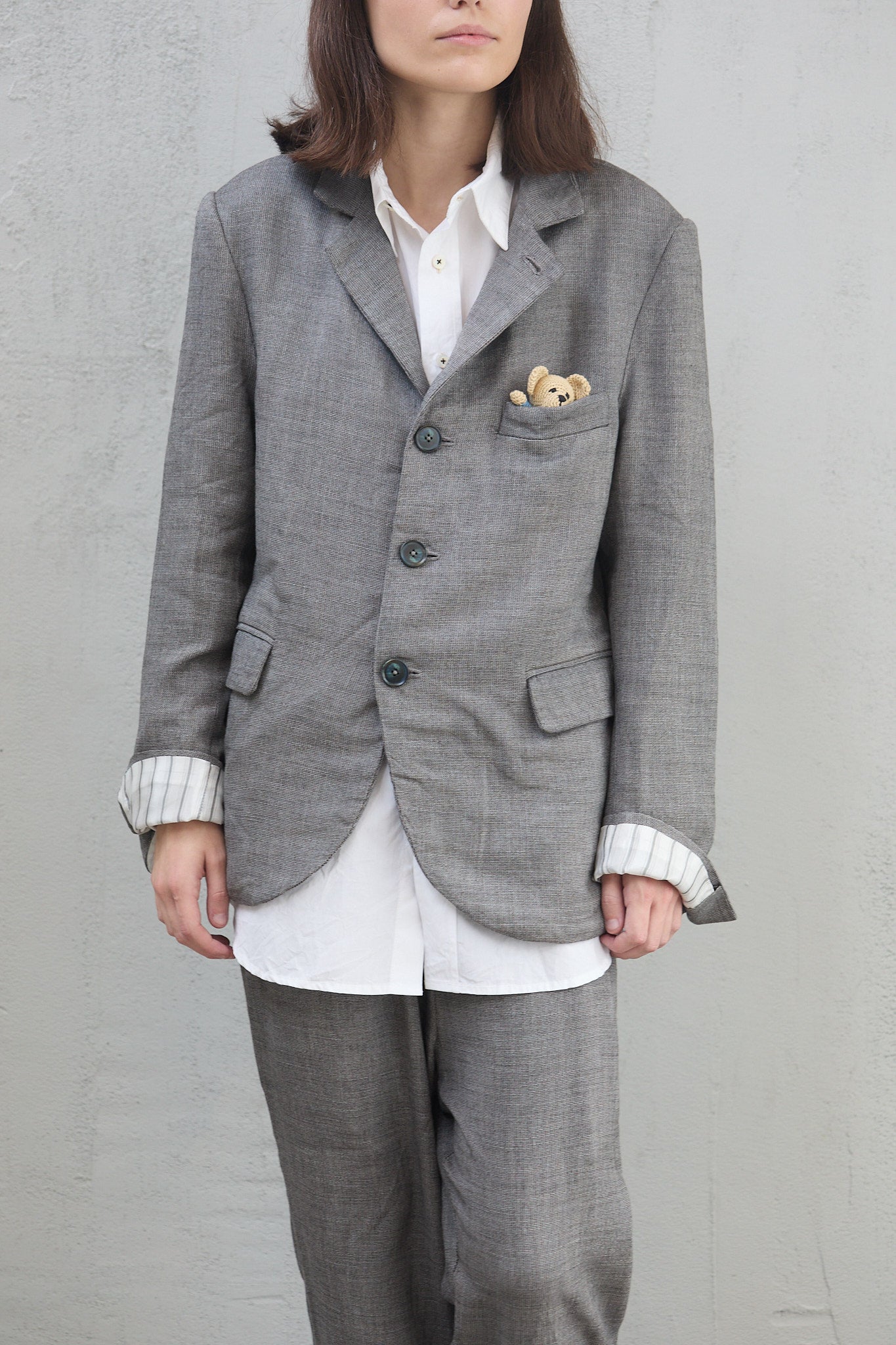 Geoffrey B. Small Women's Classic 4 Button Jacket In Parisotto Venue Geo & Teddy Bear