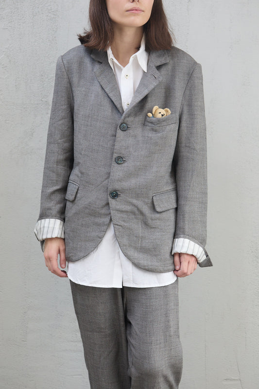 Geoffrey B. Small Women's Classic 4 Button Jacket In Parisotto Venue Geo & Teddy Bear