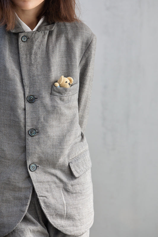 Geoffrey B. Small Women's Classic 4 Button Jacket In Parisotto Venue Geo & Teddy Bear