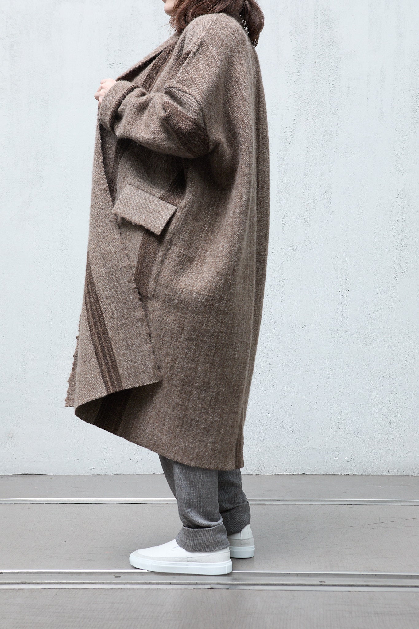 Amy Revier Haunui Wool Coat For Autumn Rain
