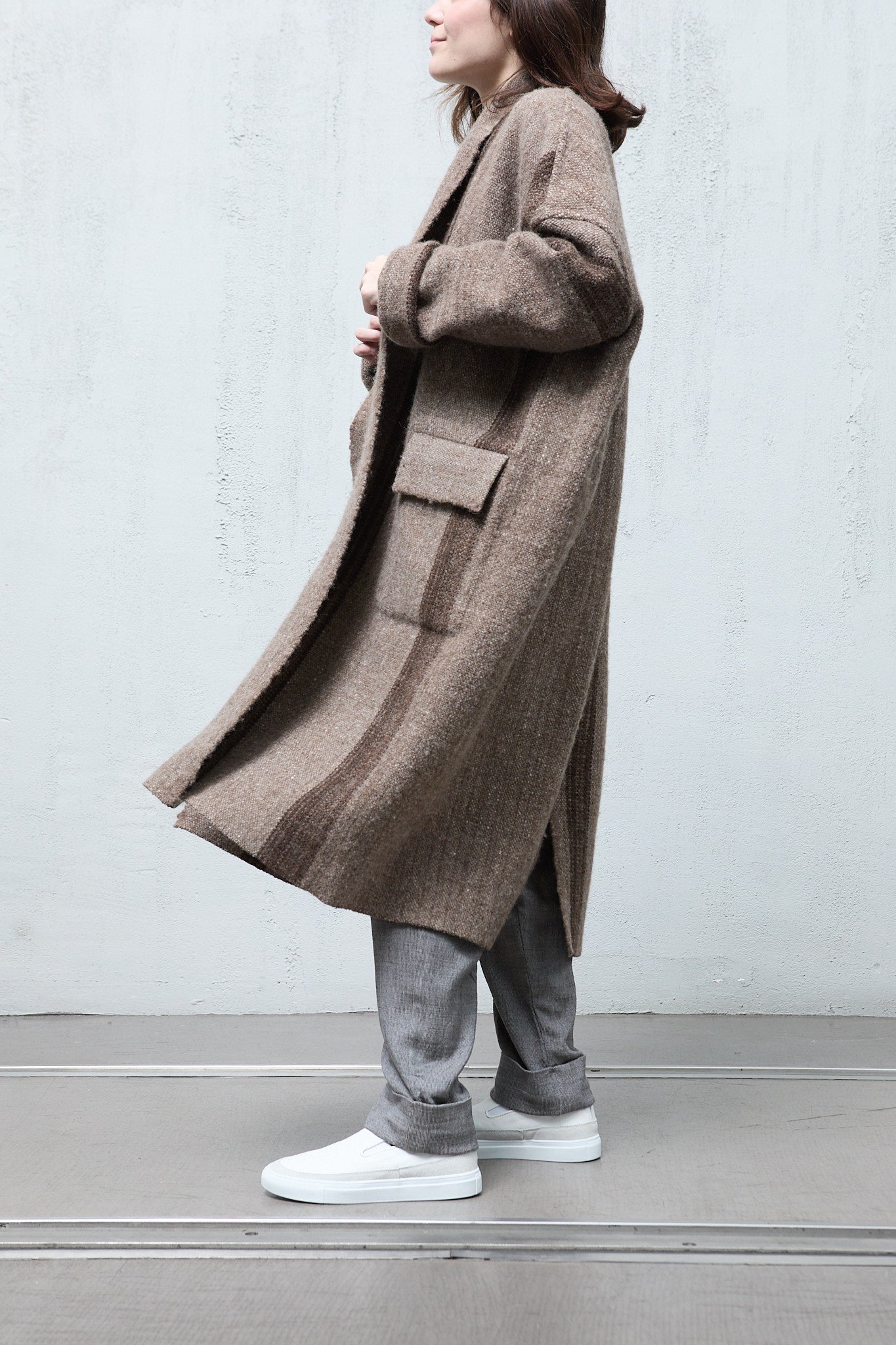 Amy Revier Haunui Wool Coat For Autumn Rain