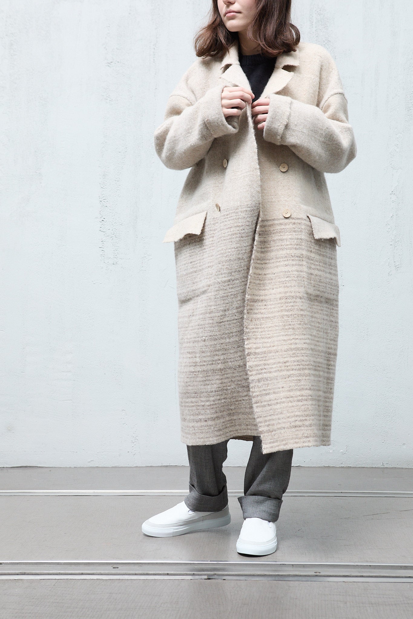 Amy Revier Haunui Wool Over Fault Lines Coat