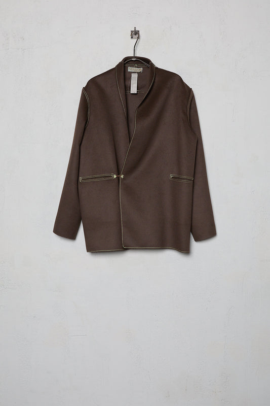 Anecho Men's Tailored Crossover Jacket in Cashmere