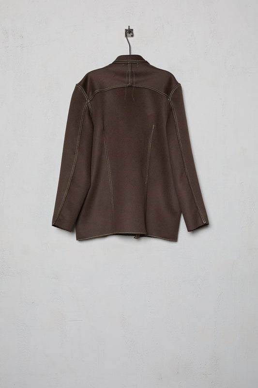 Anecho Men's Tailored Crossover Jacket in Cashmere