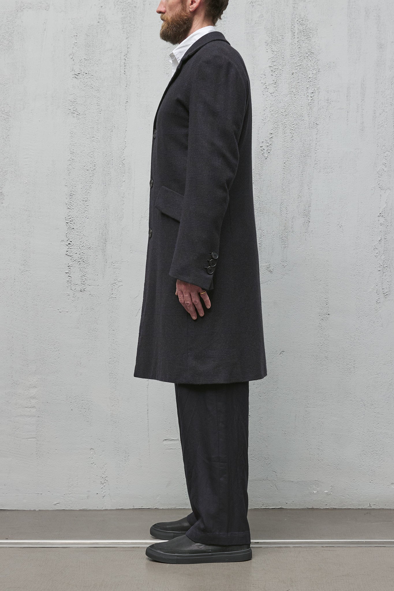 Geoffrey B. Small Men's Single Breasted Top Coat in Piacenza 1733 'Cocoon' Vicunya and Baby Cashmere