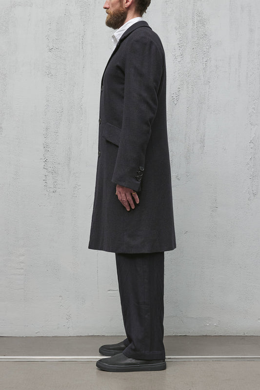 Geoffrey B. Small Men's Single Breasted Top Coat in Piacenza 1733 'Cocoon' Vicunya and Baby Cashmere