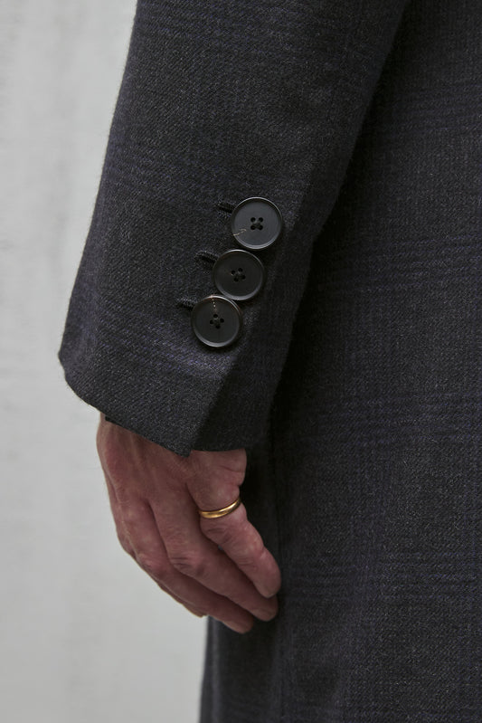 Geoffrey B. Small Men's Single Breasted Top Coat in Piacenza 1733 'Cocoon' Vicunya and Baby Cashmere