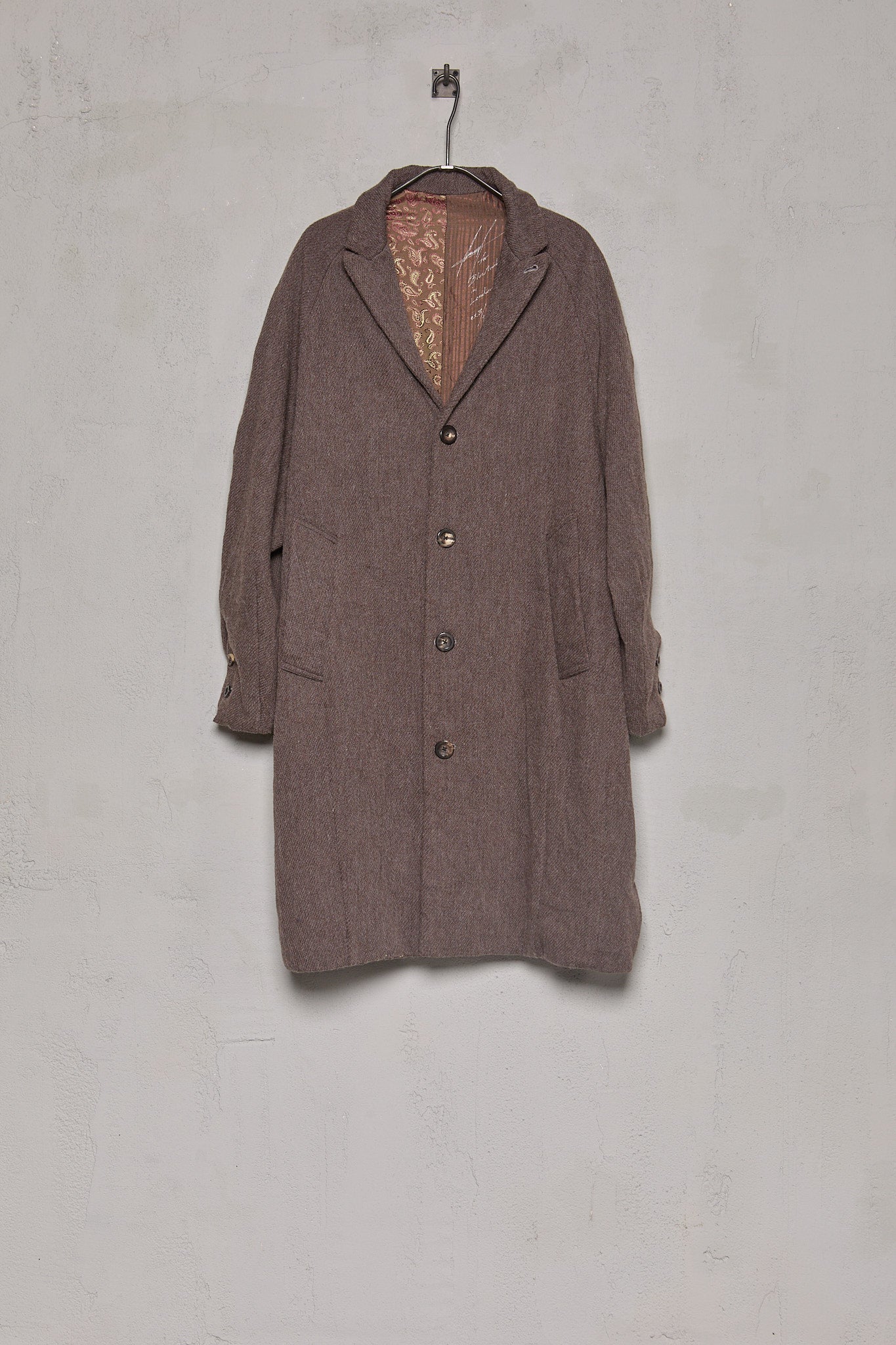 Geoffrey B. Small Men's Oversize Overcoat in La Columbina 'Alpago' wool