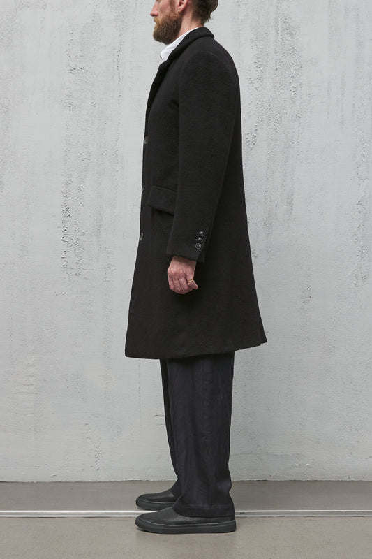 Geoffrey B. Small Men's 3 Button Long Coat in Piacenza 1733 Pure 3-Ply Alashan Cashmere