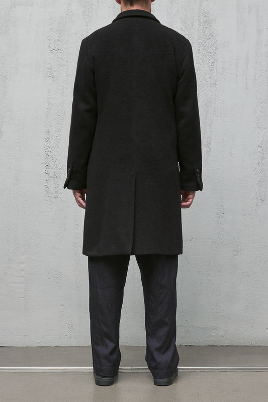 Geoffrey B. Small Men's 3 Button Long Coat in Piacenza 1733 Pure 3-Ply Alashan Cashmere