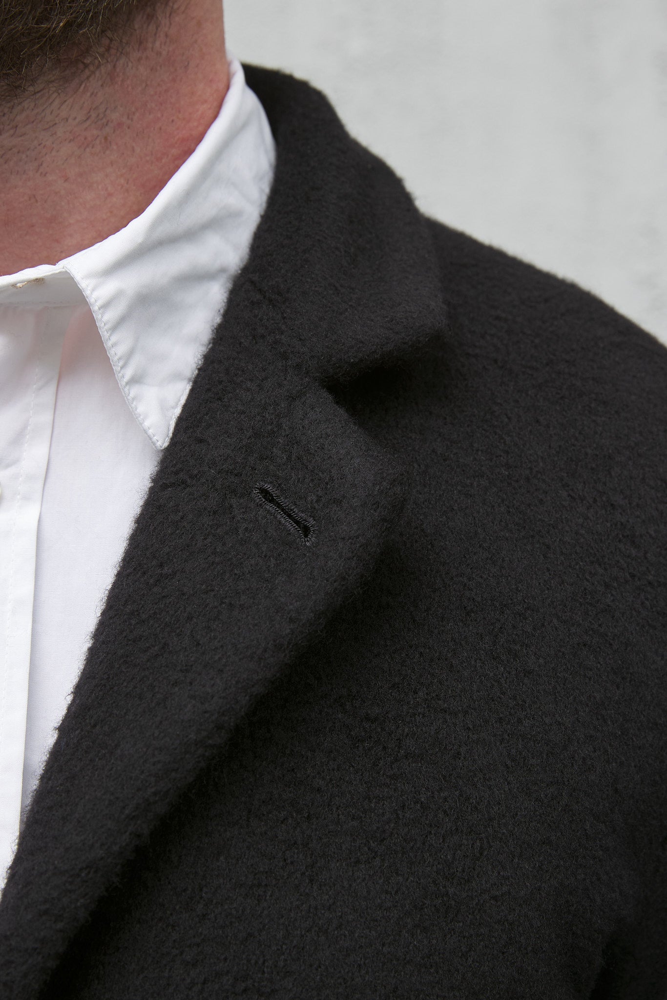 Geoffrey B. Small Men's 3 Button Long Coat in Piacenza 1733 Pure 3-Ply Alashan Cashmere