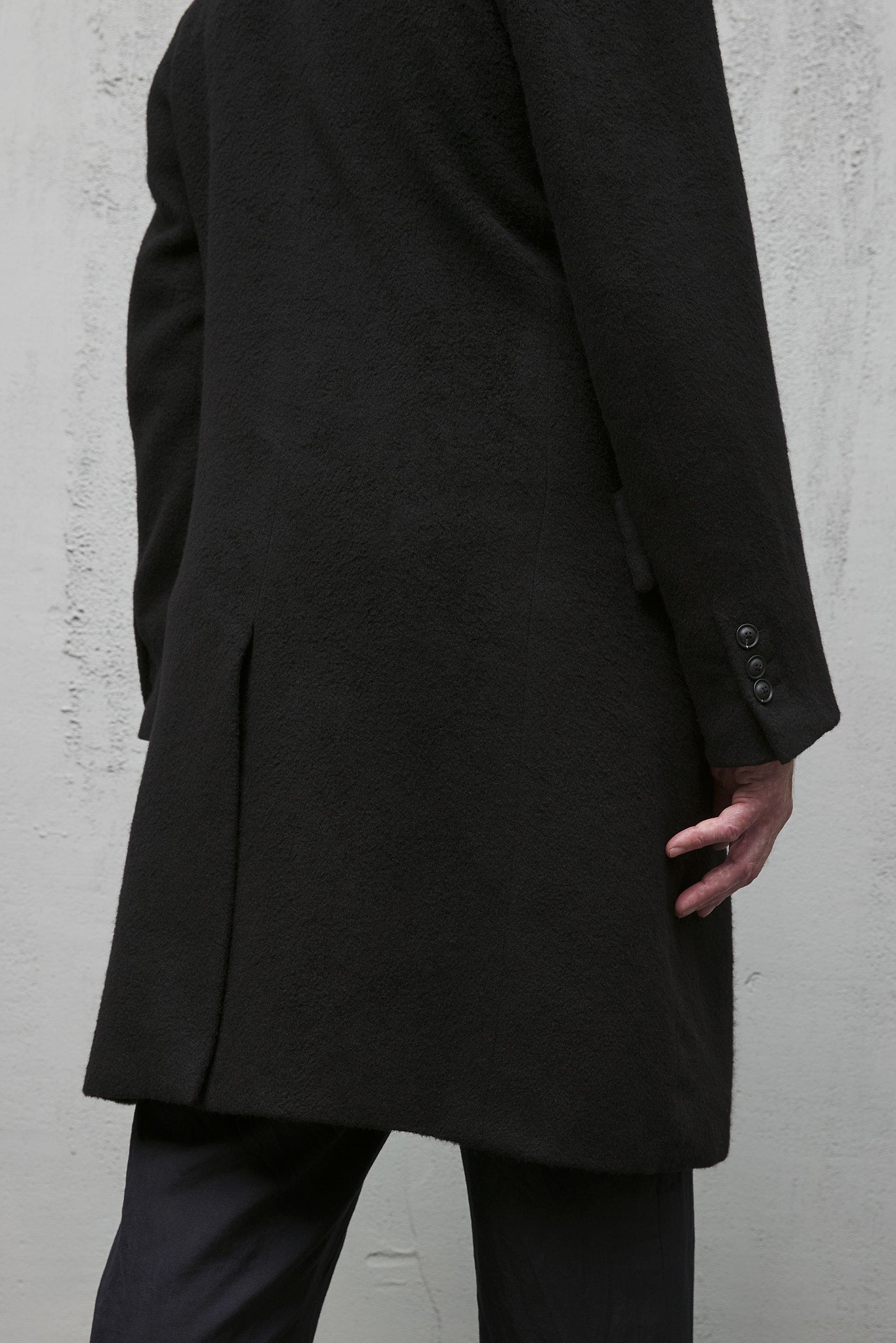 Geoffrey B. Small Men's 3 Button Long Coat in Piacenza 1733 Pure 3-Ply Alashan Cashmere