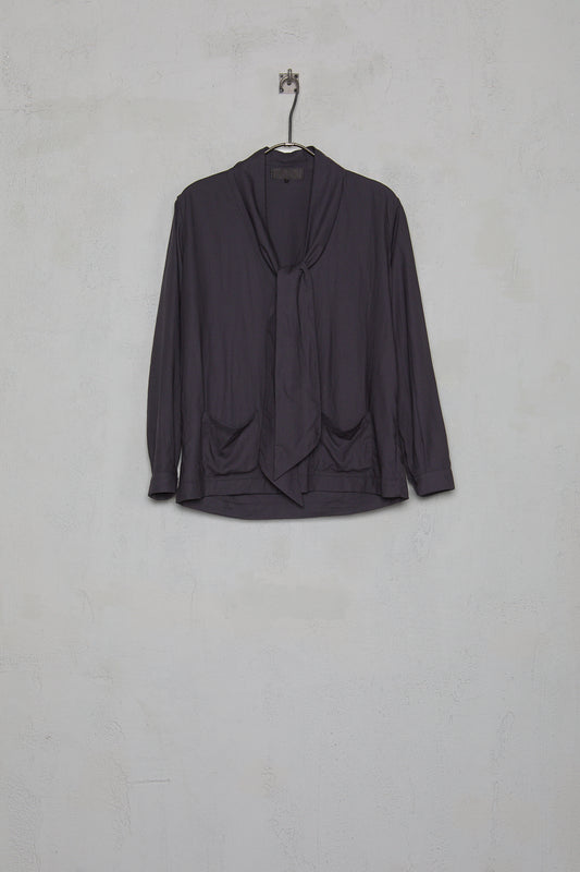 Geoffrey B. Small Women's V-Neck Shirt Jacket and Scarf in Piacenza 1733 Alashan Breath Cashmere