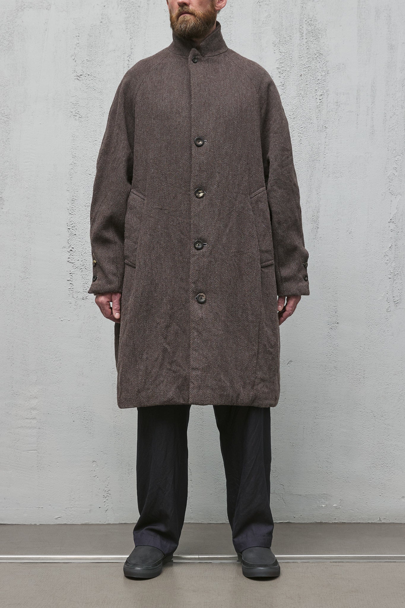 Geoffrey B. Small Men's Oversize Overcoat in La Columbina 'Alpago' wool