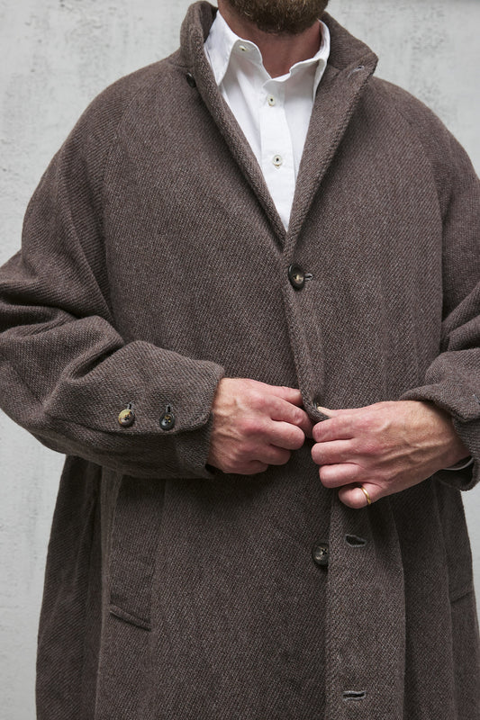 Geoffrey B. Small Men's Oversize Overcoat in La Columbina 'Alpago' wool