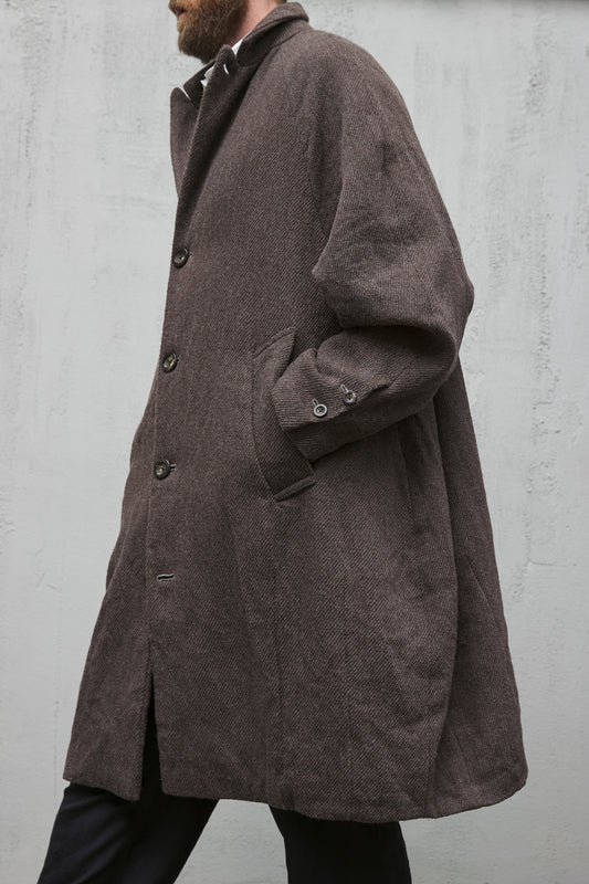 Geoffrey B. Small Men's Oversize Overcoat in La Columbina 'Alpago' wool
