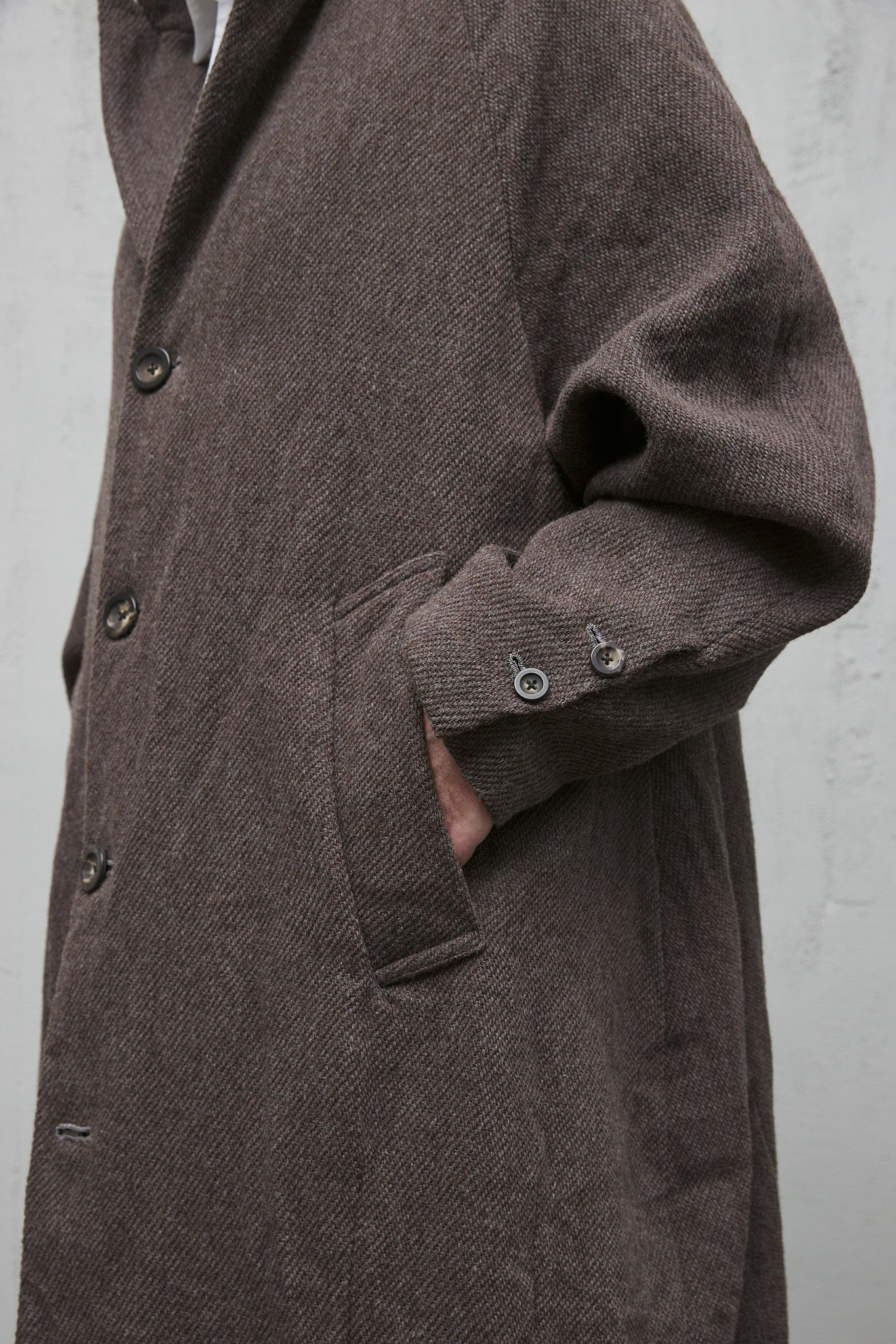 Geoffrey B. Small Men's Oversize Overcoat in La Columbina 'Alpago' wool