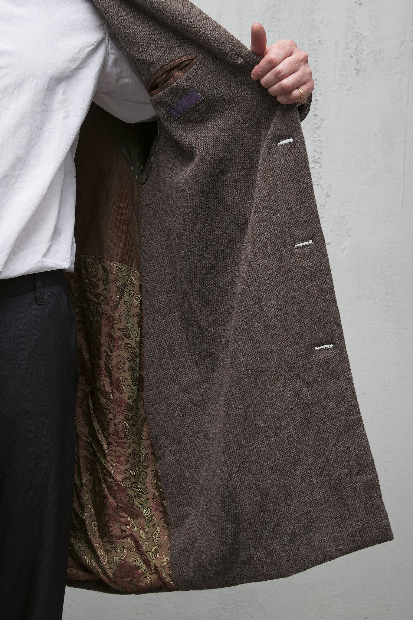 Geoffrey B. Small Men's Oversize Overcoat in La Columbina 'Alpago' wool