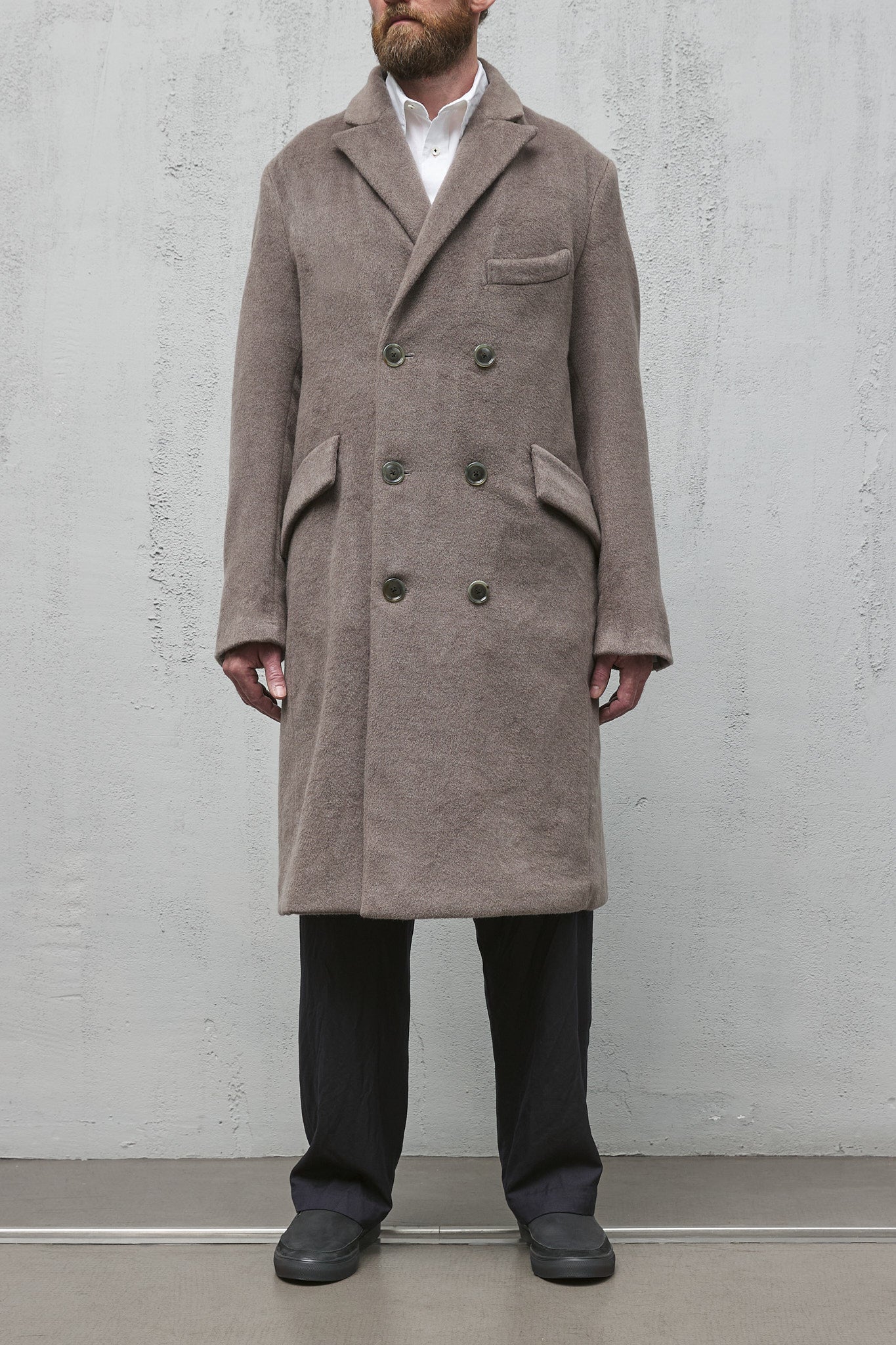 Geoffrey B. Small Men's Overcoat in Piacenza Alashan 3 ply Cashmere
