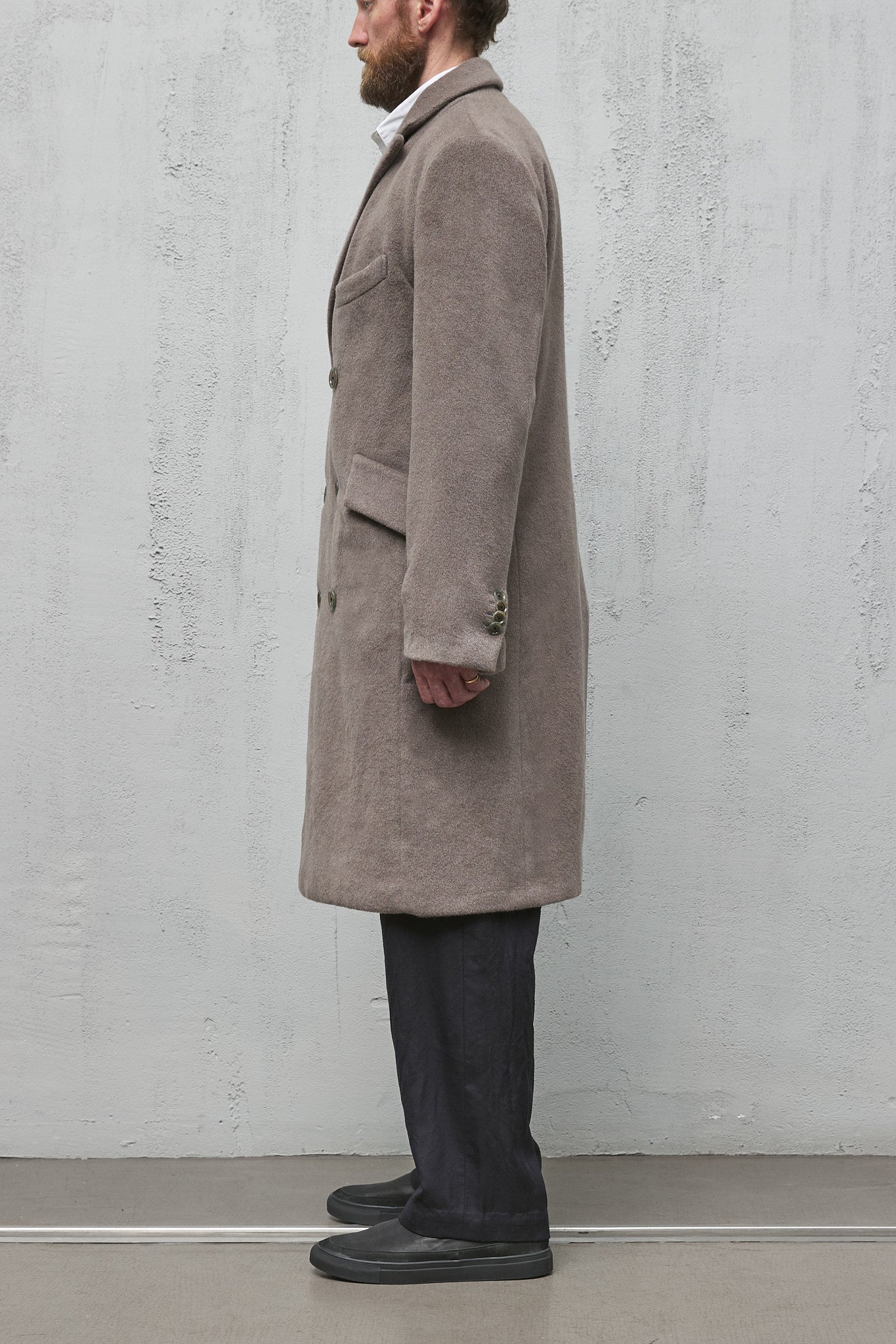 Geoffrey B. Small Men's Overcoat in Piacenza Alashan 3 ply Cashmere