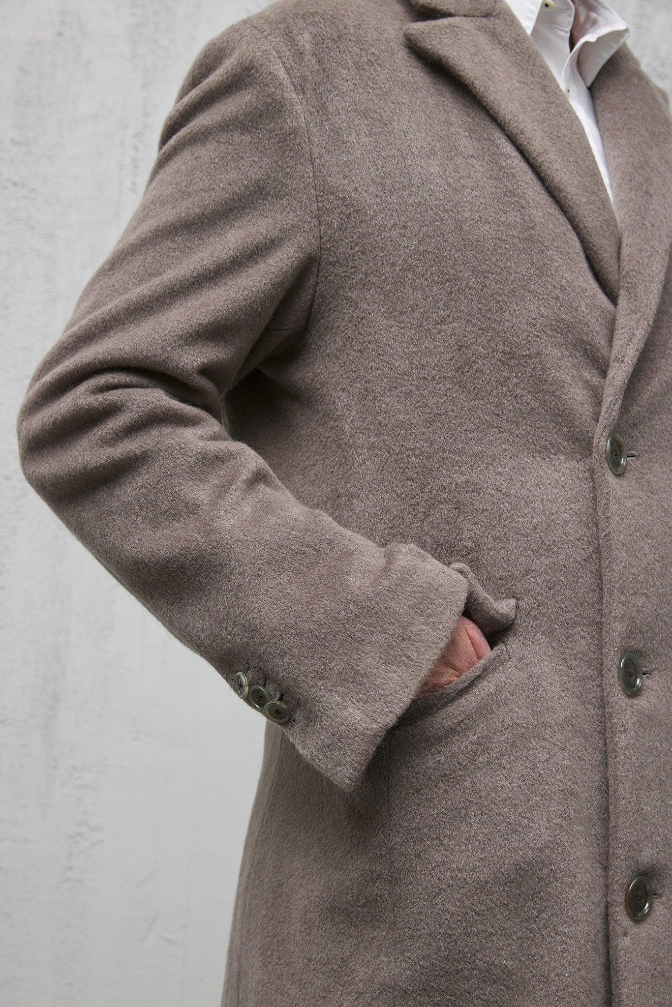 Geoffrey B. Small Men's Overcoat in Piacenza Alashan 3 ply Cashmere