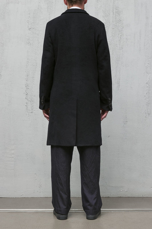 Geoffrey B. Small Men's Long Coat in Piacenza  3-Ply Alashan Cashmere superlux