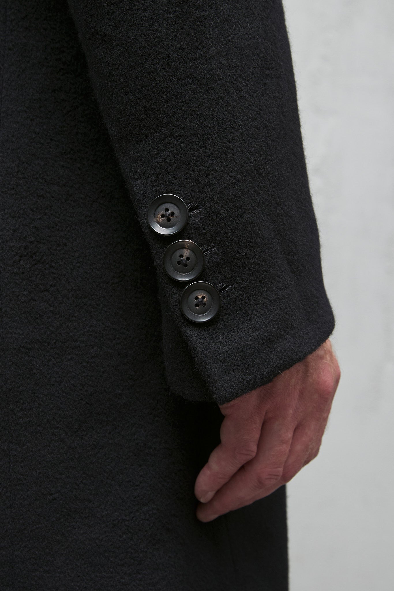 Geoffrey B. Small Men's Long Coat in Piacenza  3-Ply Alashan Cashmere superlux