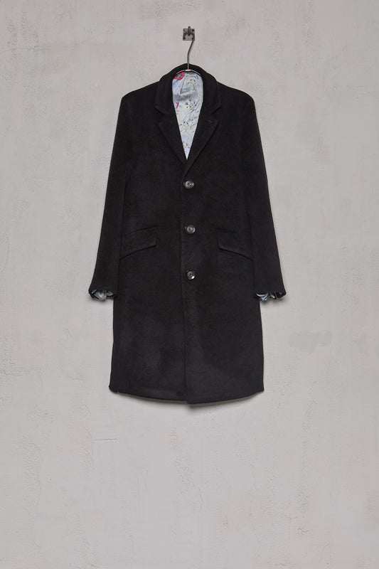 Geoffrey B. Small Men's Long Coat in Piacenza  3-Ply Alashan Cashmere superlux