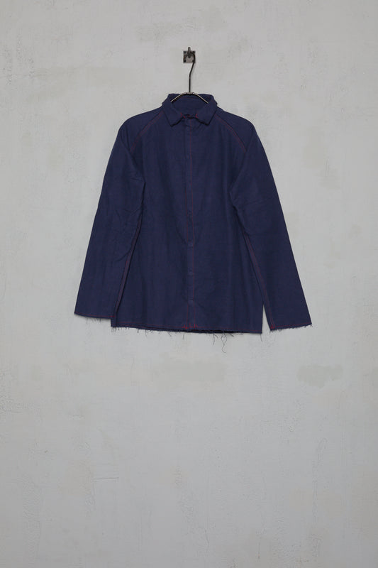 Anecho Mens Raglan Workshirt In Organic Cotton Flannel