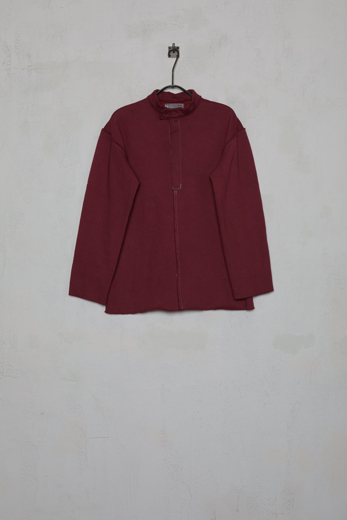 Anecho Mens Stand Collar Tunic In Hand-dyed Fleece