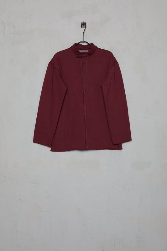 Anecho Mens Stand Collar Tunic In Hand-dyed Fleece