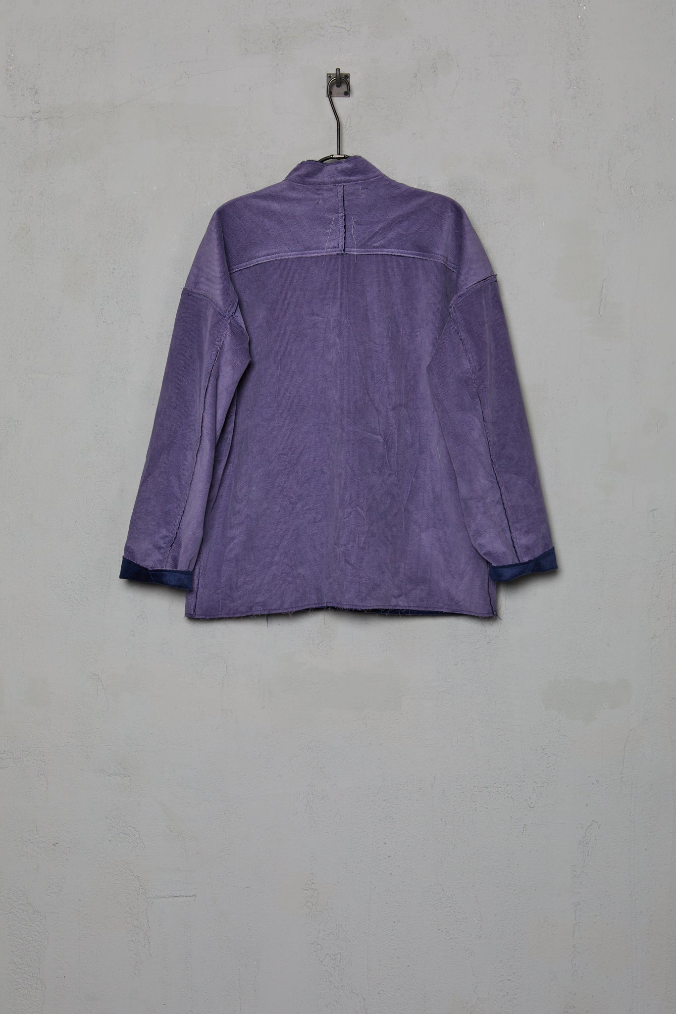 Anecho Mens Stand Collar Patch Jacket in Cashmere Corduroy