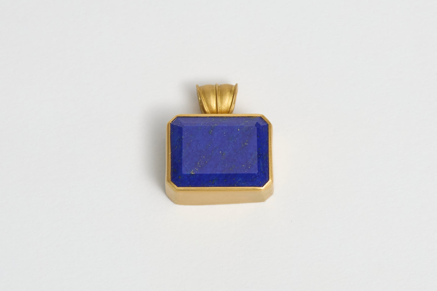 New Block Pendant | Lapis Lazuli 22ct Gold
