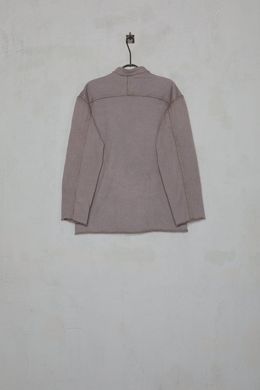 Anecho Mens Stand Collar Tunic In Hand-dyed Fleece