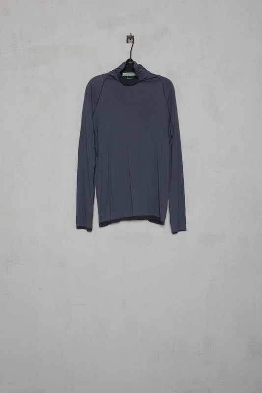 Anecho Men's Loose Turtleneck In Hand Dyed Superfine Cotton