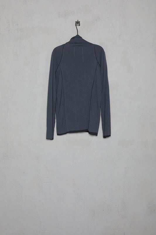 Anecho Men's Loose Turtleneck In Hand Dyed Superfine Cotton