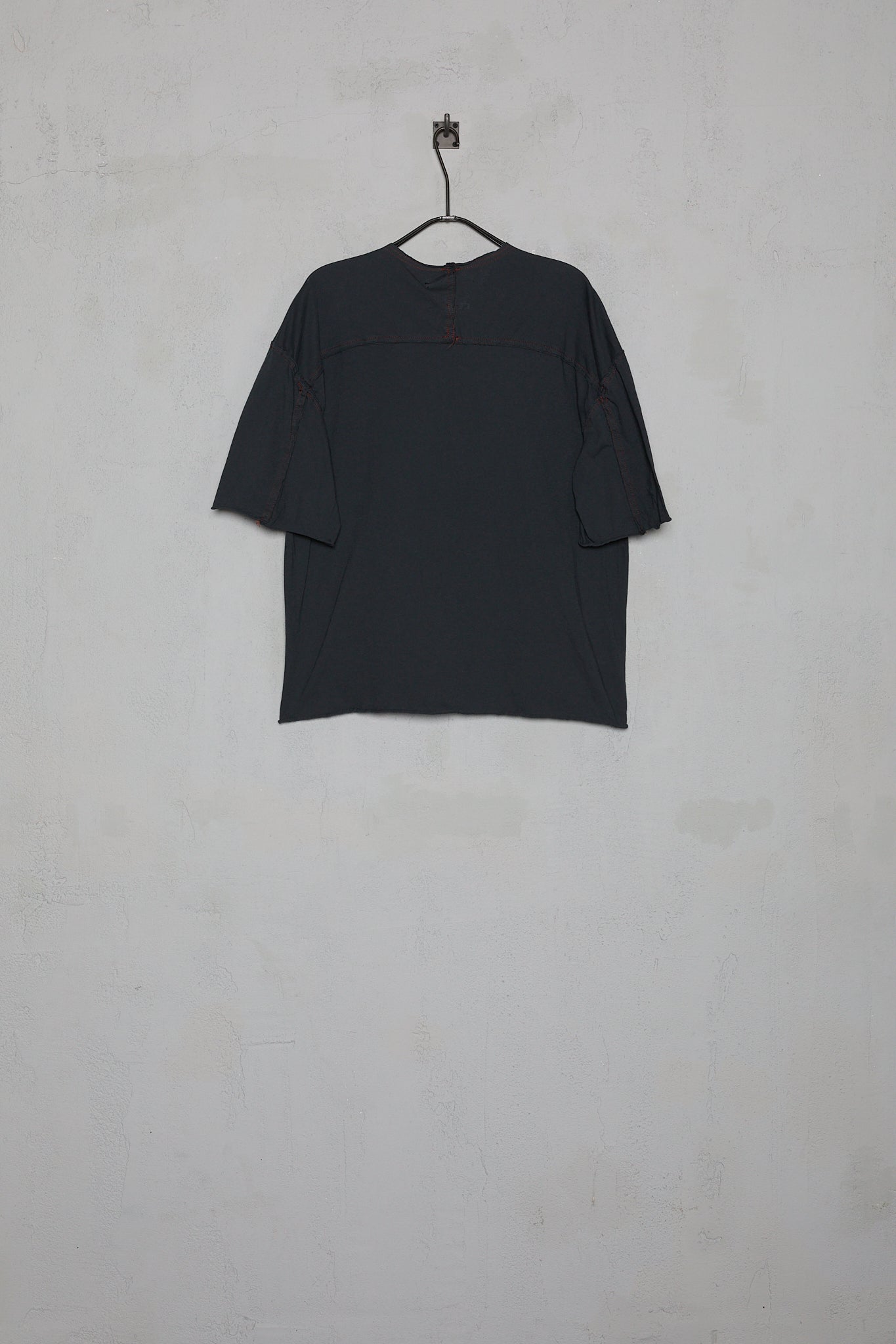 Anecho Men's Front Snap T Shirt In Hand Dyed Light Cotton Jersey