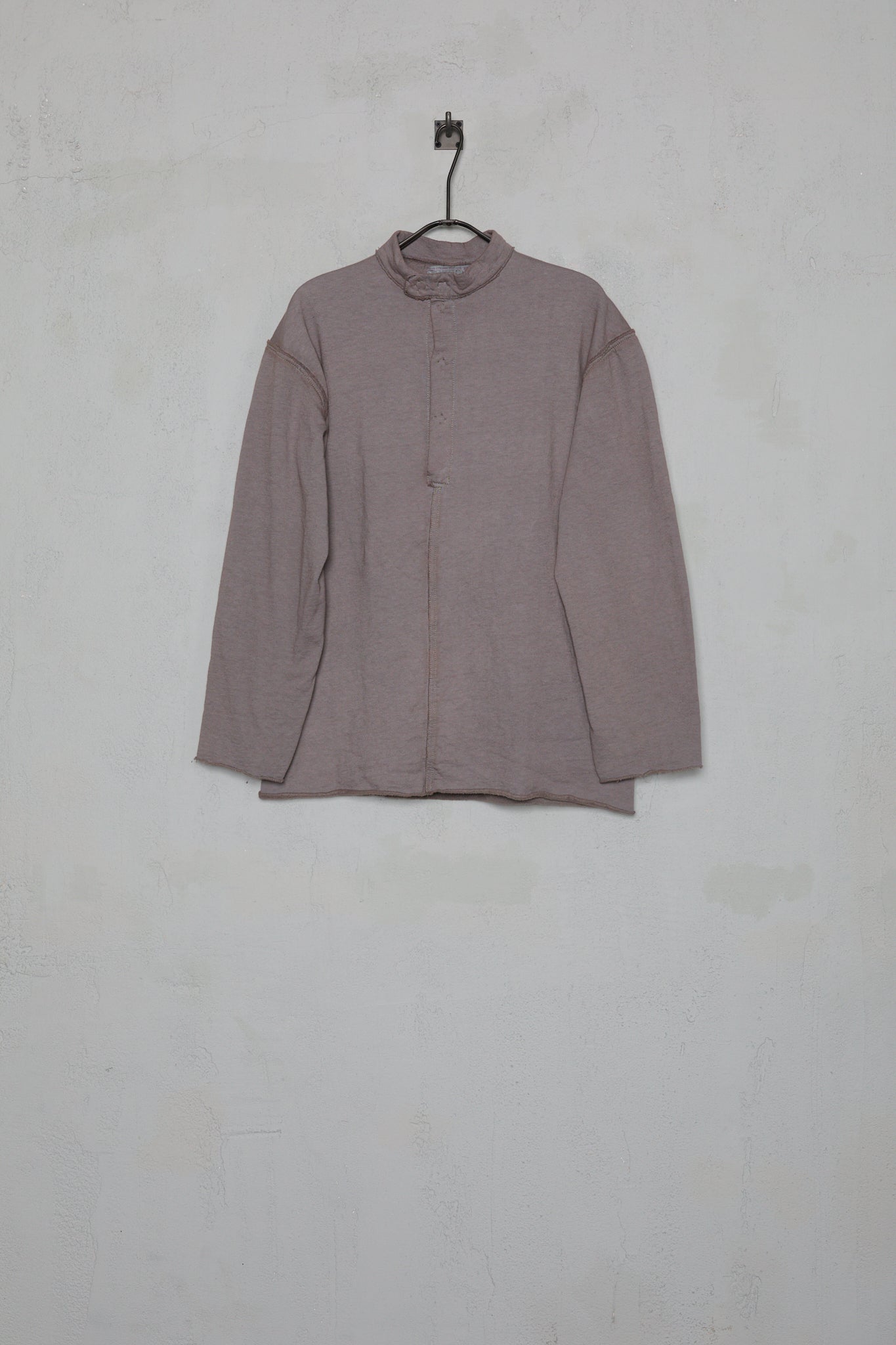 Anecho Mens Stand Collar Tunic In Hand-dyed Fleece