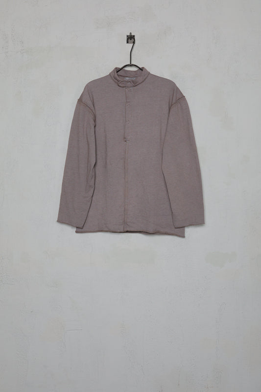 Anecho Mens Stand Collar Tunic In Hand-dyed Fleece