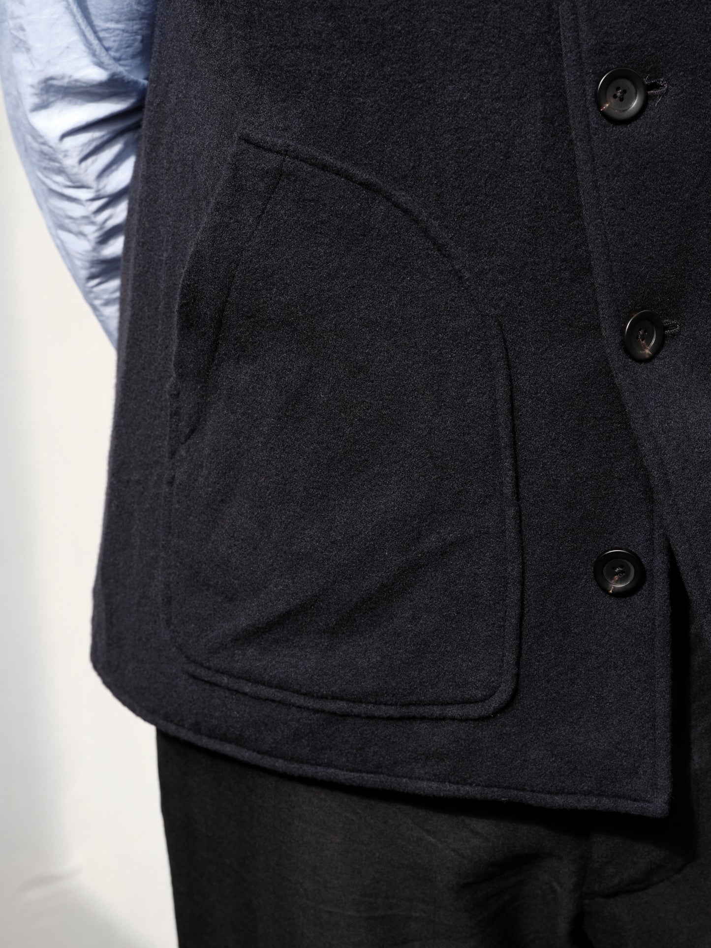 Geoffrey B. Small Men's Reversible Waistcoat in Bella Super 120 'Tasmanian' wool & Biella Cashmere