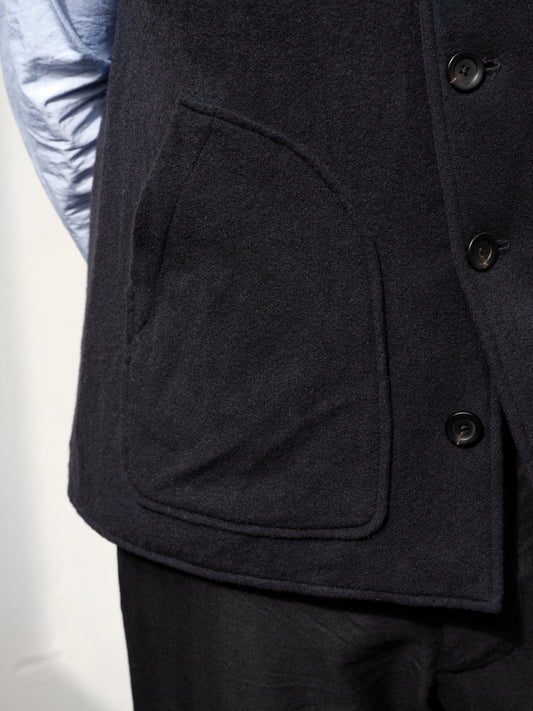 Geoffrey B. Small Men's Reversible Waistcoat in Bella Super 120 'Tasmanian' wool & Biella Cashmere