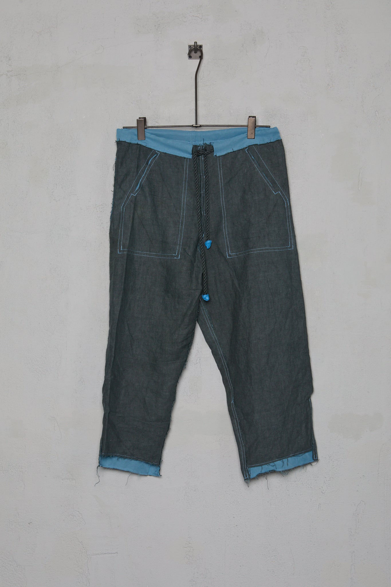 Anecho Womens Drawstring Double Layer Snap Front Trouser