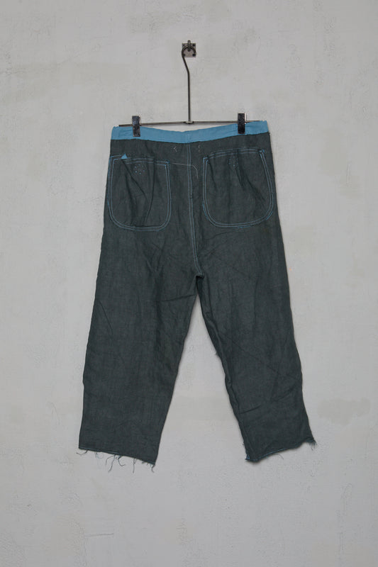 Anecho Womens Drawstring Double Layer Snap Front Trouser