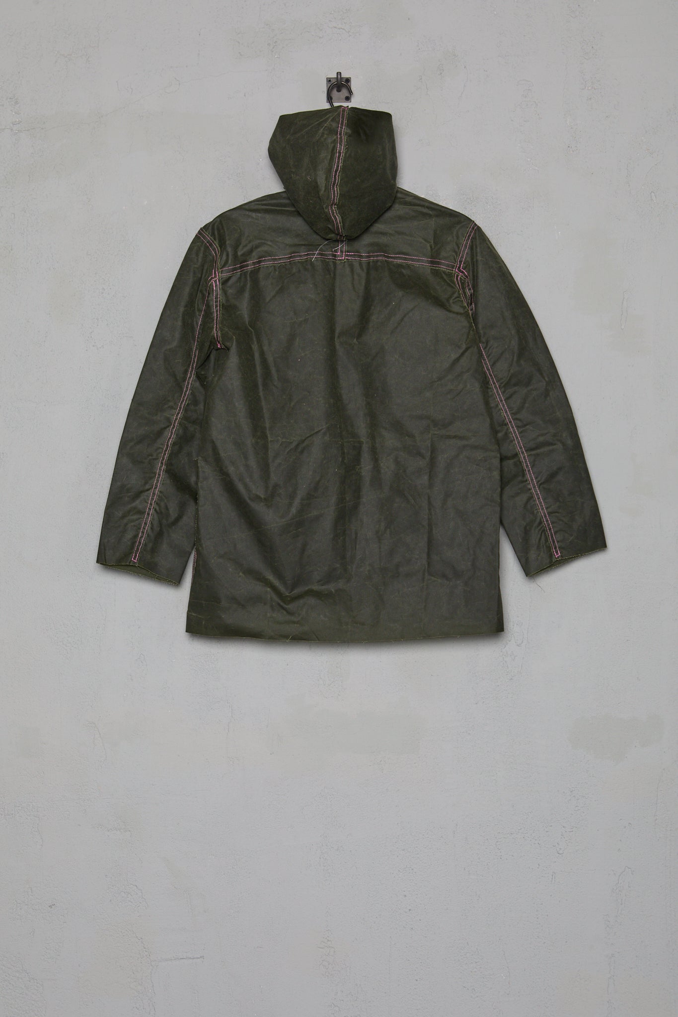 Anecho Womens Hooded Snap-front Jacket In Wax Cotton