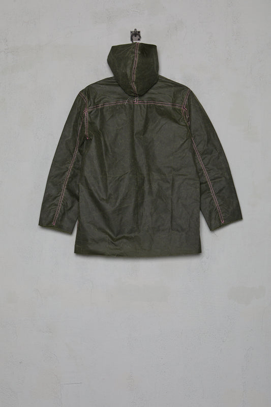 Anecho Womens Hooded Snap-front Jacket In Wax Cotton