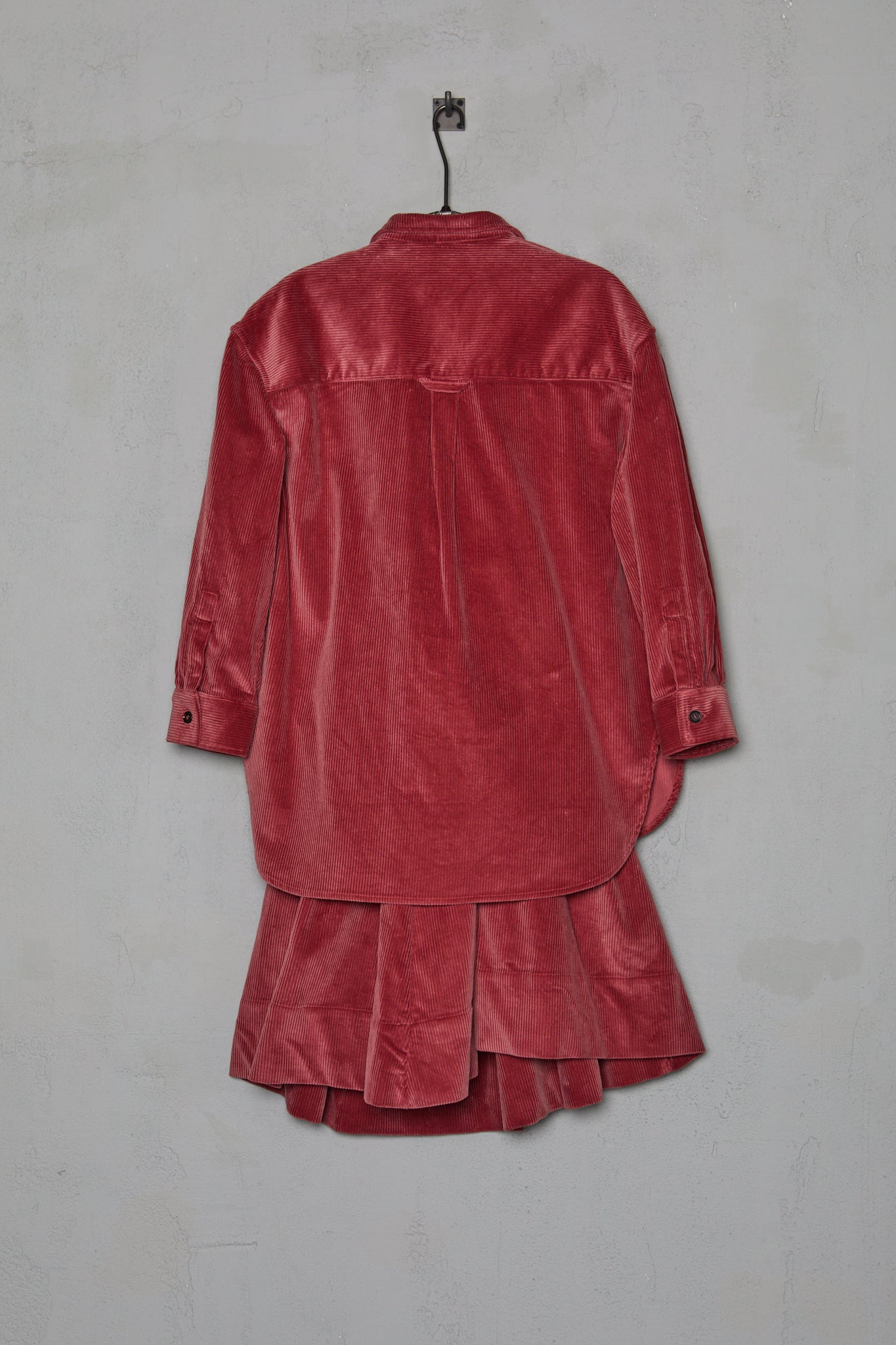 Amy Revier Womens Skirt & Shirt Set in Soft Pink Yorkshire Corduory