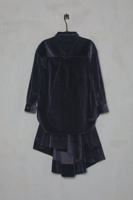 Amy Revier Womens Skirt & Shirt Set in Dark Navy Yorkshire Corduory