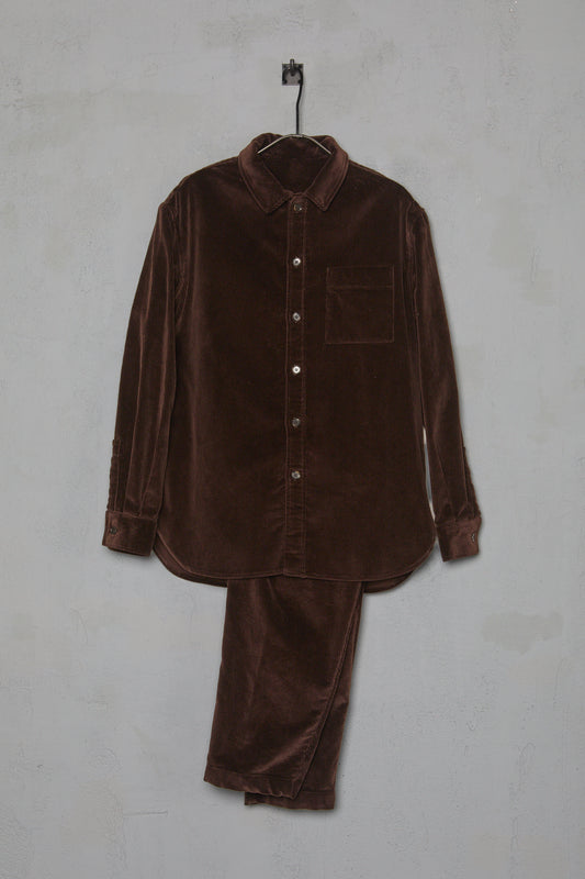 Amy Revier Mens Shirt & Trouser Set in Brown Yorkshire Corduory