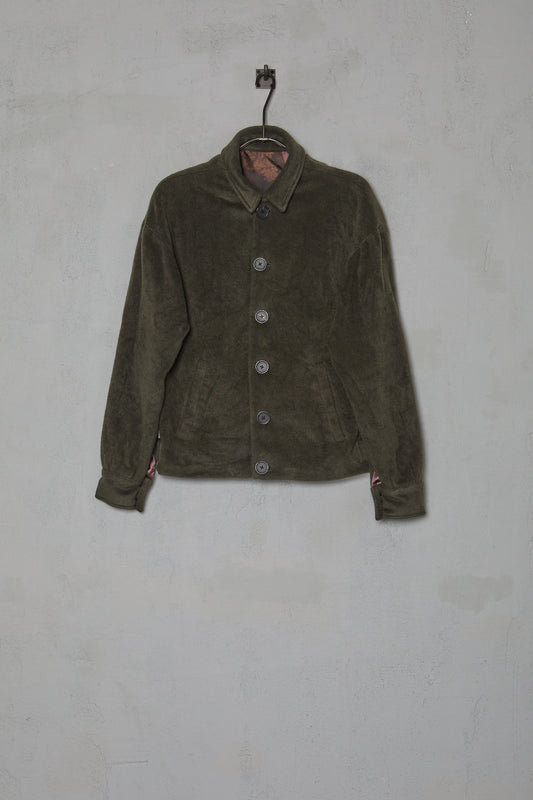 Geoffrey B. Small Men's Baracuta Jacket in Green Alashan 3 Ply Cashmere
