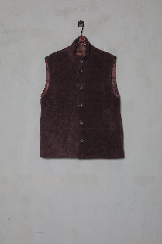 Geoffrey B. Small Men's Reversible Quilted Waistcoat in Alashan 3 Ply Cashmere